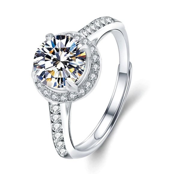 Jewelry - Certified 1ct. t.w. Diamond Moissanite Engagement Ring NEW H